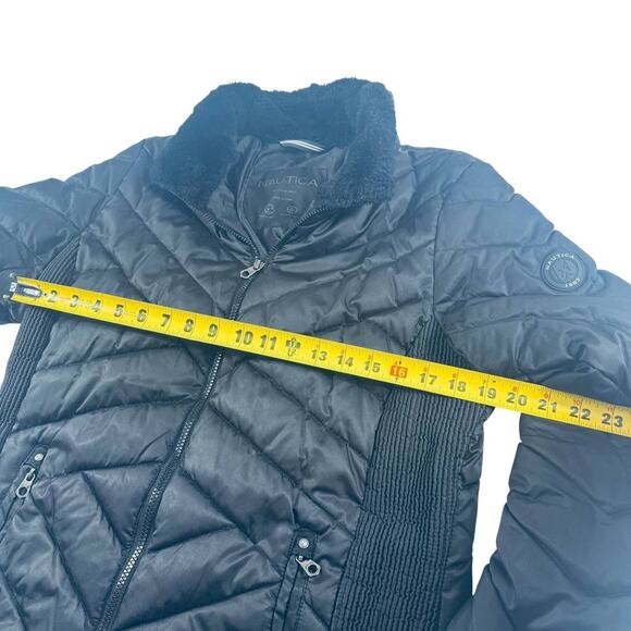 Nautica Black Puffer Jacket L/XL Water-Resistant - Picture 4 of 9